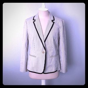 LOFT pinstriped single breasted blazer - NWT Sz 8